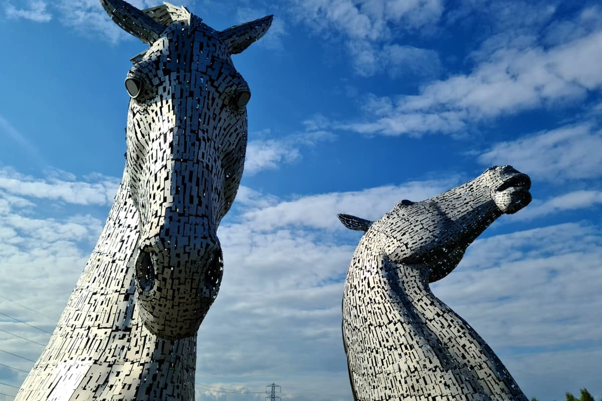 The Kelpies near the Meadowpark Hotel Bridge of Allan Stirling