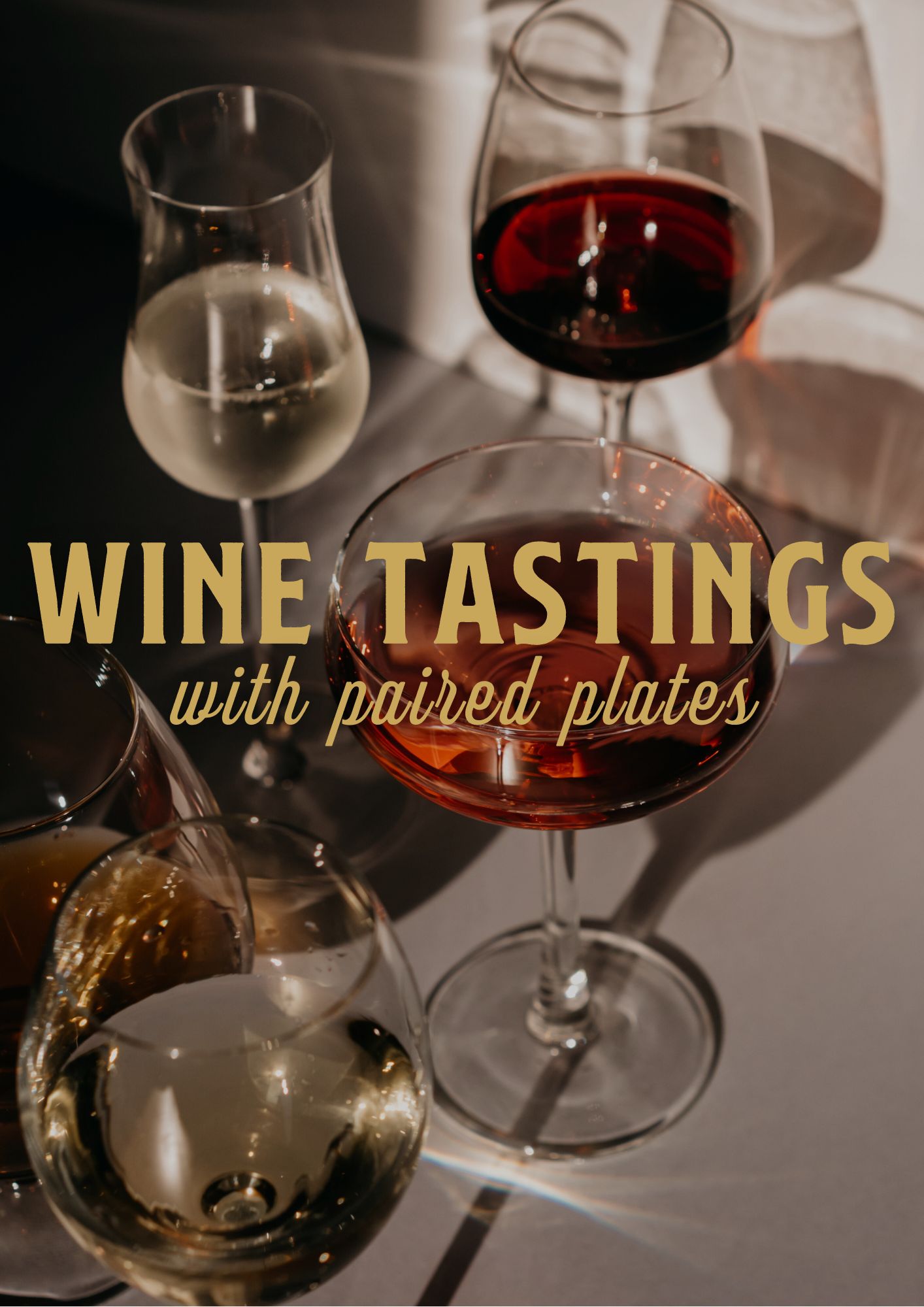 wine tasting and paired plates